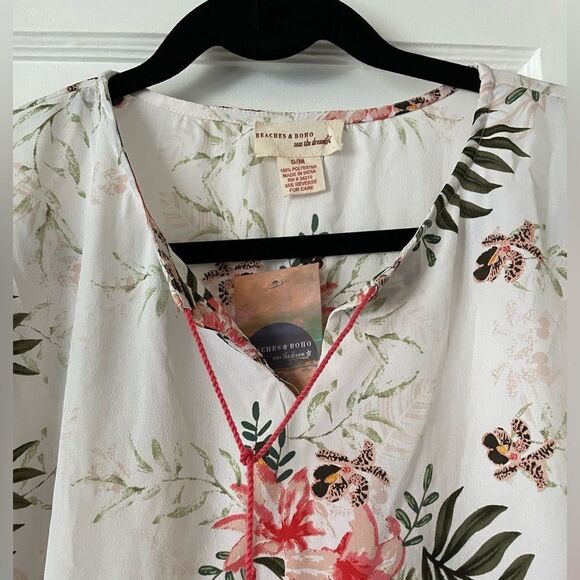 Beaches & Boho Kimono Top Beach Swim Cover Up S/M Summer Vacation - Picture 5 of 8